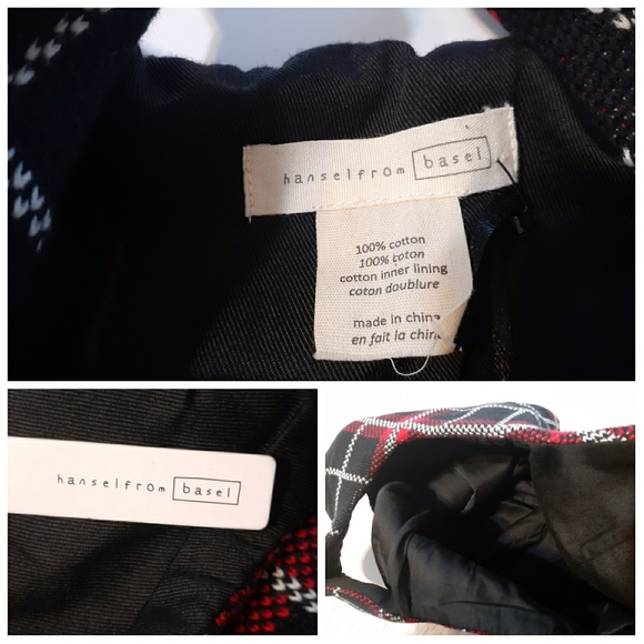 💎NEW hansel from basel Plaid Cotton Shopper Bag - Picture 2 of 7